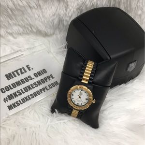 TAG HEUER TWO TONE BLK/GOLD PLATED UNISEX WATCH Authentic